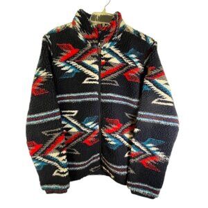 Ariat Navy & Red Chimayo Sherpa Jacket- Size L